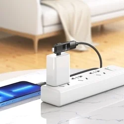 Hoco UA17 - Lightning / Type-C (USB-C) / USB - OTG adapter, fekete-6