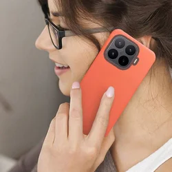 Telefontok Xiaomi 17T - piros szilikon hátlap tok-3