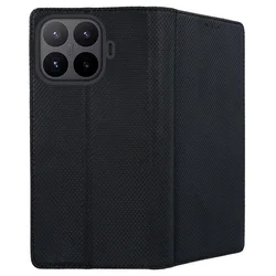 Telefontok Xiaomi 17T Pro - fekete mágneses szilikon keretes könyvtok-2