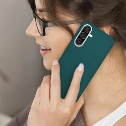 Telefontok Samsung Galaxy S26 FE - sötétzöld szilikon hátlap tok-3