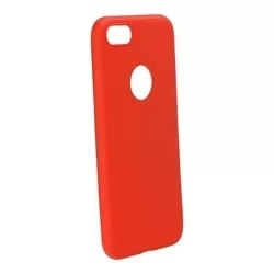 Telefontok iPhone 6 / 6S - Candy piros szilikon tok (Apple logónál kivágással)-4