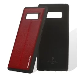 Telefontok Samsung Galaxy Note 8 - Pierre Cardin Bőr + Szilikon Tok - Piros (8719273140963)-2