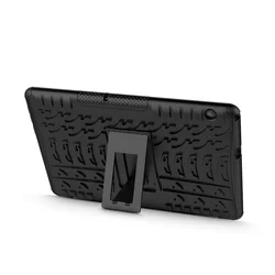 Tablettok Huawei Mediapad T5 10.1 (10.1col) - Armorlok ütésálló, kitámasztható, fekete tablet tok-5