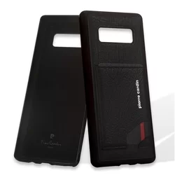 Telefontok Samsung Galaxy Note 8 - Pierre Cardin Bőr + Szilikon Tok - Fekete (8719273140994)-2