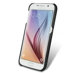 Telefontok Samsung Galaxy S6 - G9200 - Pierre Cardin Valódi Bőr Tok - Fekete (8719273213674)-1
