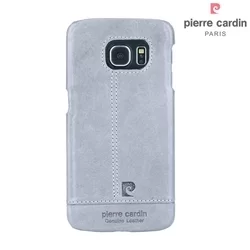 Telefontok Samsung Galaxy S6 Edge - G925 - Pierre Cardin Valódi Bőr Tok Szürke (8719273213773)-1