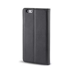Telefontok OnePlus 7 - fekete mágneses szilikon keretes könyvtok-1