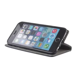 Telefontok OnePlus 7 - fekete mágneses szilikon keretes könyvtok-3