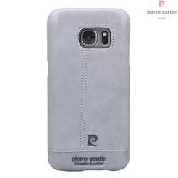 Telefontok Samsung Galaxy S7 - Pierre Cardin Valódi Bőr Tok Szürke (8719273213834)-1