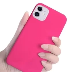 Telefontok iPhone 11 - hot pink szilikon tok-3