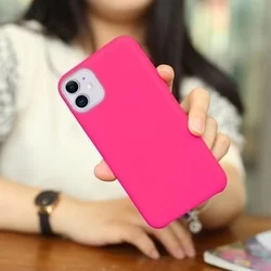 Telefontok iPhone 11 - hot pink szilikon tok-5