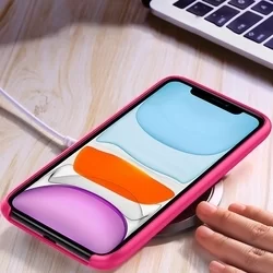 Telefontok iPhone 11 Pro Max - hot pink szilkon tok-1