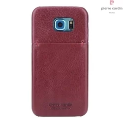 Telefontok Samsung Galaxy S6 - Pierre Cardin Valódi Bőr Tok G9200 - Piros (8719273214039)-1
