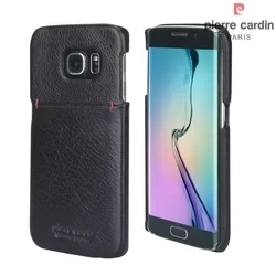 Telefontok Samsung Galaxy S6 Edge - G925 - Pierre Cardin Valódi Bőr Tok - Fekete (8719273214060)-2