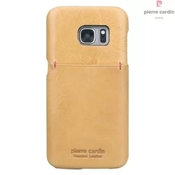 Telefontok Samsung Galaxy S7 - G930F - Pierre Cardin Valódi Bőr Tok - Sárga (8719273214121)-1