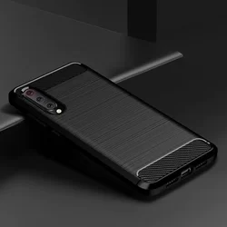 Telefontok Xiaomi Mi A3 - Carbon Fiber fekete szilikon tok-3