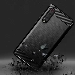 Telefontok Xiaomi Mi A3 - Carbon Fiber fekete szilikon tok-6