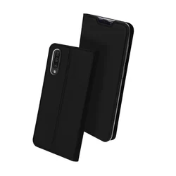 Telefontok Samsung Galaxy A50s - Dux Ducis fekete flipcover tok-1