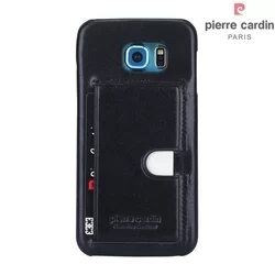 Telefontok Samsung Galaxy S6 - Pierre Cardin Valódi Bőr Tok - G9200 - Fekete (8719273214312)-1