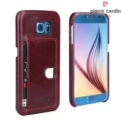 Telefontok Samsung Galaxy S6 - G9200 - Pierre Cardin Valódi Bőr Tok - Piros (8719273214329)-2