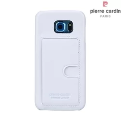 Telefontok Samsung Galaxy S6 - G9200 -Pierre Cardin Valódi Bőr Tok - Fehér (8719273214336)-1
