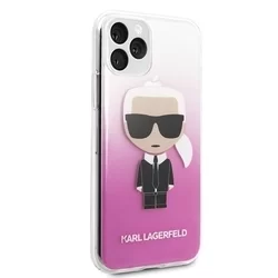 Telefontok iPhone 11 PRO - Karl Lagerfeld rózsaszín színátmenetes kemény tok-4
