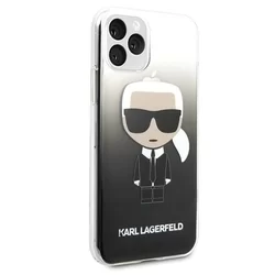 Telefontok iPhone 11 PRO - Karl Lagerfeld fekete színátmenetes kemény tok-3