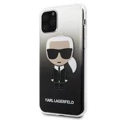 Telefontok iPhone 11 PRO - Karl Lagerfeld fekete színátmenetes kemény tok-5