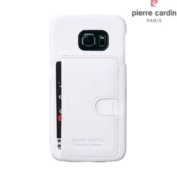 Telefontok Samsung Galaxy S6 Edge - G925 - Pierre Cardin Valódi Bőr Tok - Fehér (8719273214381)-1