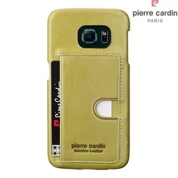 Telefontok Samsung Galaxy S6 Edge - G925 - Pierre Cardin Valódi Bőr Tok - Zöld (8719273214398)-1