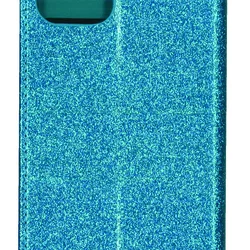Telefontok iPhone 11 PRO - kék Shiny mágneses szilikon keretes könyvtok-1