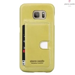 Telefontok Samsung Galaxy S7 - G930F - Pierre Cardin Valódi Bőr Tok - Zöld (8719273214442)-1