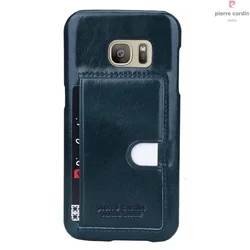 Telefontok Samsung Galaxy S7 - G930F - Pierre Cardin Valódi Bőr Tok - D Zöld (8719273214459)-1