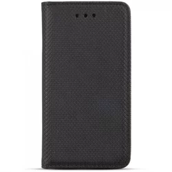 Telefontok LG K30 (2019) - fekete mágneses szilikon keretes könyvtok-2