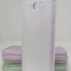 Telefontok Samsung Galaxy S8 Plus G955 - fehér áttetsző Pastel szilikon tok-1