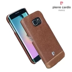 Telefontok Samsung Galaxy S6 Edge - G925 - Pierre Cardin Valódi Bőr Tok Barna (8719273214978)-2