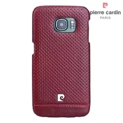Telefontok Samsung Galaxy S6 Edge - Pierre Cardin Valódi Bőr Tok - G925 - Piros (8719273214985)-1
