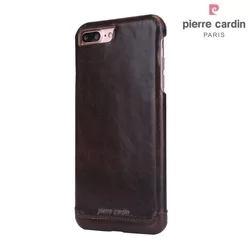 Telefontok IPhone 7 Plus / 8 Plus - Pierre Cardin Valódi Bőr Tok - D Barna (8719273229378)-1