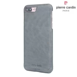 Telefontok IPhone 7 Plus / 8 Plus - Pierre Cardin Valódi Bőr Tok Szürke (8719273229385)-1