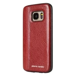 Telefontok Samsung Galaxy S7 - Pierre Cardin Bőr + Szilikon Tok Piros (8719273131008)-1