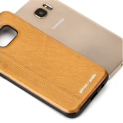 Telefontok Samsung Galaxy S7 - Pierre Cardin Bőr + Szilikon Tok Sárga A (8719273131039)-2