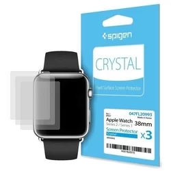 Apple Watch Series 1/2 38mm okosóra fólia - SPIGEN Crystal (A csomagban 3 db fólia)-1
