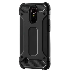 Telefontok LG K11 (K10 2018) - Forcell Defender II fekete ütésálló hátlap tok-1