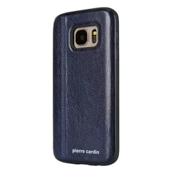 Telefontok Samsung Galaxy S7 - Pierre Cardin Bőr + Szilikon Tok Zafir Kék (8719273131022)-1
