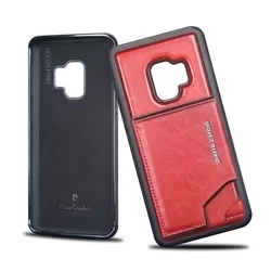 Telefontok Samsung Galaxy S9 Pierre Cardin Bőr + Szilikon Tok A - Piros (8719273146002)-3
