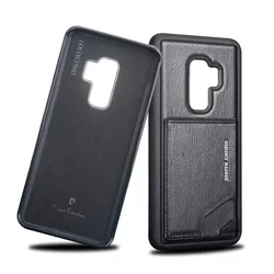 Telefontok Pierre Samsung Galaxy S9 Plus - Cardin Bőr + Szilikon Tok A - Fekete (8719273146026)-3