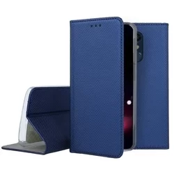 Telefontok LG K11 (K10 2018) - kék mágneses szilikon keretes könyvtok #2-1