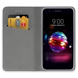 Telefontok LG K11 (K10 2018) - arany mágneses szilikon keretes könyvtok #2-1