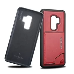 Telefontok Pierre Samsung Galaxy S9 Plus - Cardin Bőr + Szilikon Tok A - Piros (8719273146033)-3