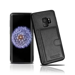 Telefontok Samsung Galaxy S9 - Pierre Cardin Bőr + Szilikon Tok A - Fekete (8719273146057)-1